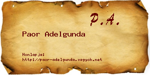 Paor Adelgunda névjegykártya